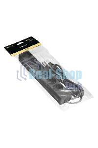 Удлинитель ExeGate ECE-6-3B (EX285831RUS), черный, 3 м, евровилка с заземлением, 6 евророзеток с заземлением, 2200 Вт