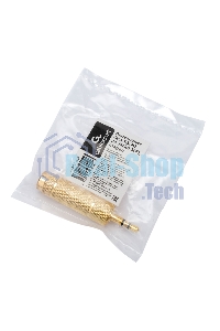 Аудио переходник Cablexpert A-35M-63F, Jack3.5(M) на Jack6.3(F) стерео, золотой, пакет