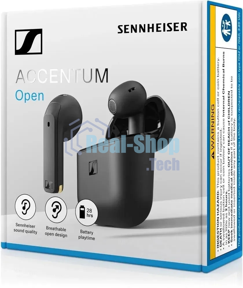 Беспроводные наушники Sennheiser Accentum Open черный, полноразмерные, Bluetooth, до 50 ч