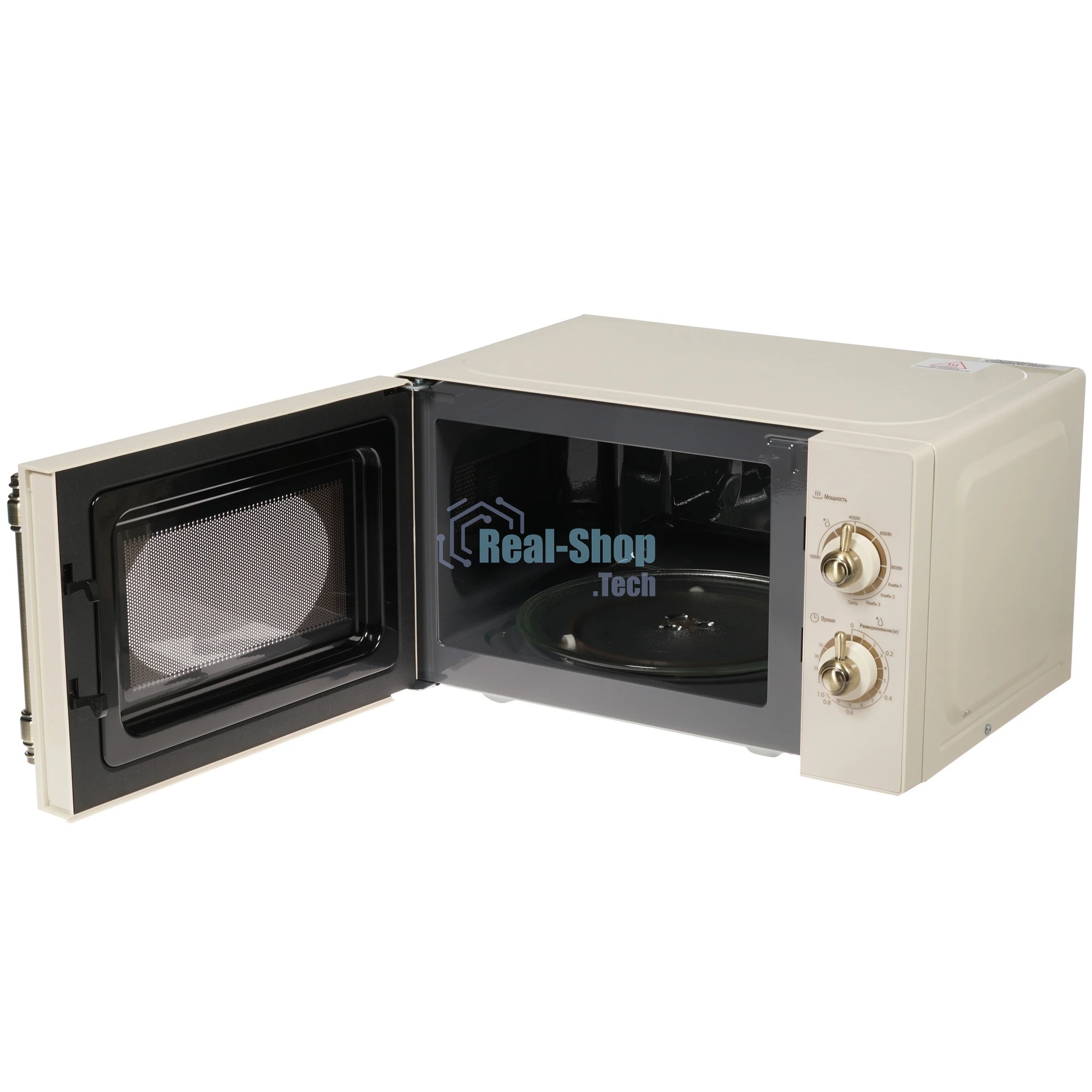 Микроволновая печь Midea MG820CJ9-I2 бежевый, 20 л, 800 Вт, переключатели - поворотный механизм