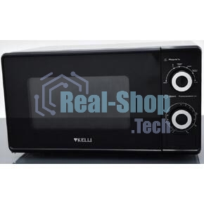 Микроволновая печь Kelli KL-5081 черный, 20 л, 700 Вт, переключатели — поворотный механизм