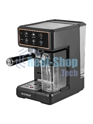 Кофеварка рожкового типа электрическая Endever Costa-1091, объем-1,8л, цвет черный/стальной, мощность 1350 Вт, давление 20 бар, 2 шт/уп