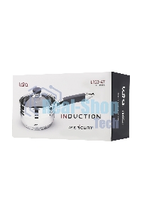 Сотейник Lara LR03-47 2.1 л, с крышкой, 16 см, нержавеющая сталь