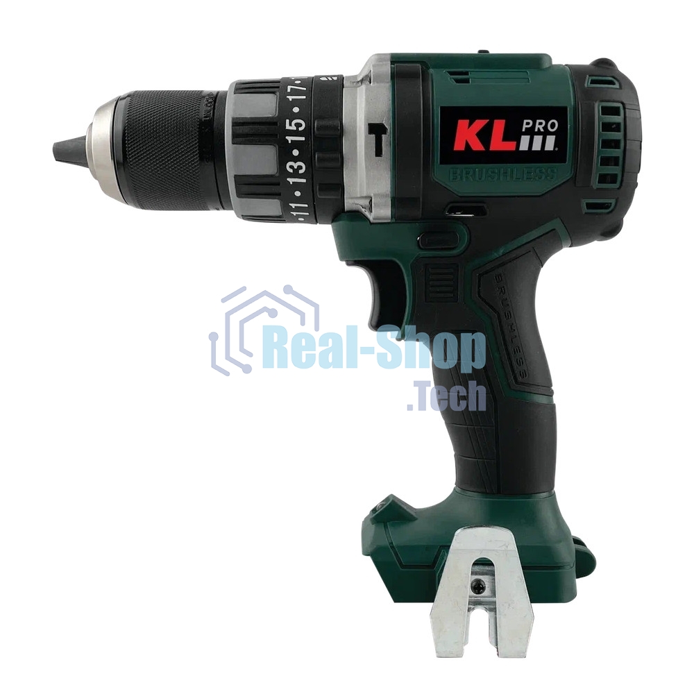 Профессиональный ударный бесщеточный шуруповерт Klpro KLDM18BH-00 (18В, без ЗУ и АКБ, 70Нм, 2 скорости, 23-ступени к/м, подсветка,в кейсе)