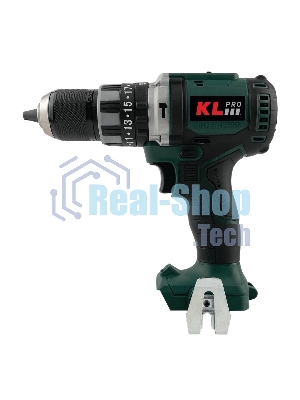 Профессиональный ударный бесщеточный шуруповерт Klpro KLDM18BH-00 (18В, без ЗУ и АКБ, 70Нм, 2 скорости, 23-ступени к/м, подсветка,в кейсе)