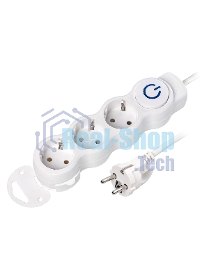 Удлинитель бытовой Smartbuy (SBE-16-3-10m-ZS) 3 роз х 10,0 м - белый