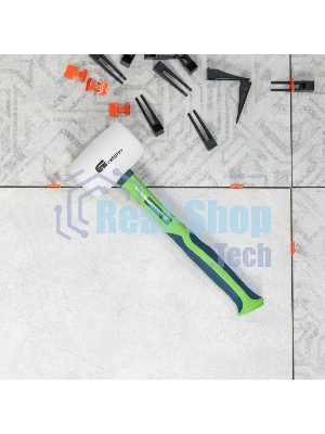 Киянка резиновая Сибртех 680 г, белая резина, фибергласовая рукоятка