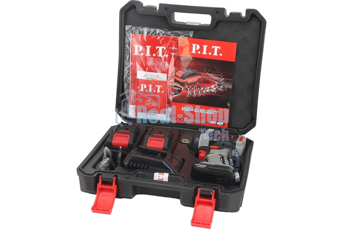 Гайковерт P.I.T. IMPACT аккум. бесщеточный PIW20H-600A/2 (20В, 600Нм, 1/2