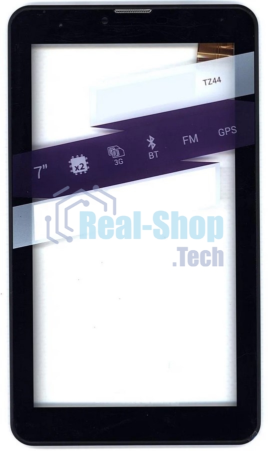 Сенсорное стекло (тачскрин) для Irbis TZ44 TZ45, черное с рамкой