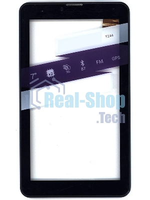 Сенсорное стекло (тачскрин) для Irbis TZ44 TZ45, черное с рамкой
