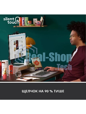 Мышь беспроводная Logitech Signature M650 L черный, 4000 dpi, радиоканал, Bluetooth, USB, кнопки - 5