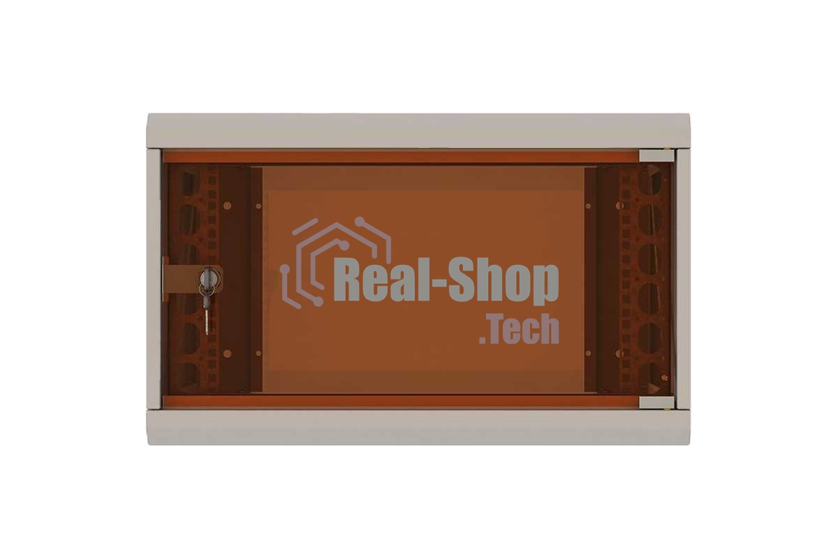 Шкаф коммутационный Suprlan (05-1093) настенный 12U 600x450 мм пер. дв. стекл направл. под закл. гайки 70 кг RAL 7035 385 мм 19 кг 500 мм