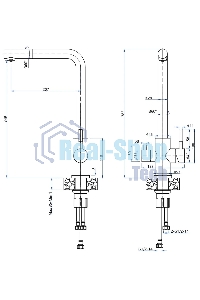 Кухонный смеситель GranFest Quarz GF-Z-5421, Г-образный, кран под фильтрованную воду, белый