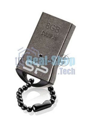 Флешка USB R/W Silicon Power 8Gb Touch T01 SP008Gb,UF2T01V1K USB 2.0 черный/серебристый