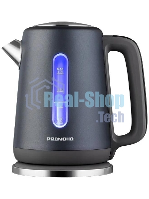 Чайник электрический Redmond KM238 1.7л. 2200Вт серо-голубой корпус: стекло