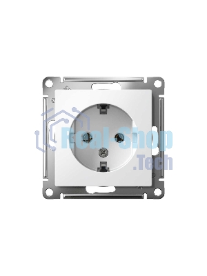 Механизм розетки 1-м СП AtlasDesign с заземл. 16А белый, SchE ATN000143