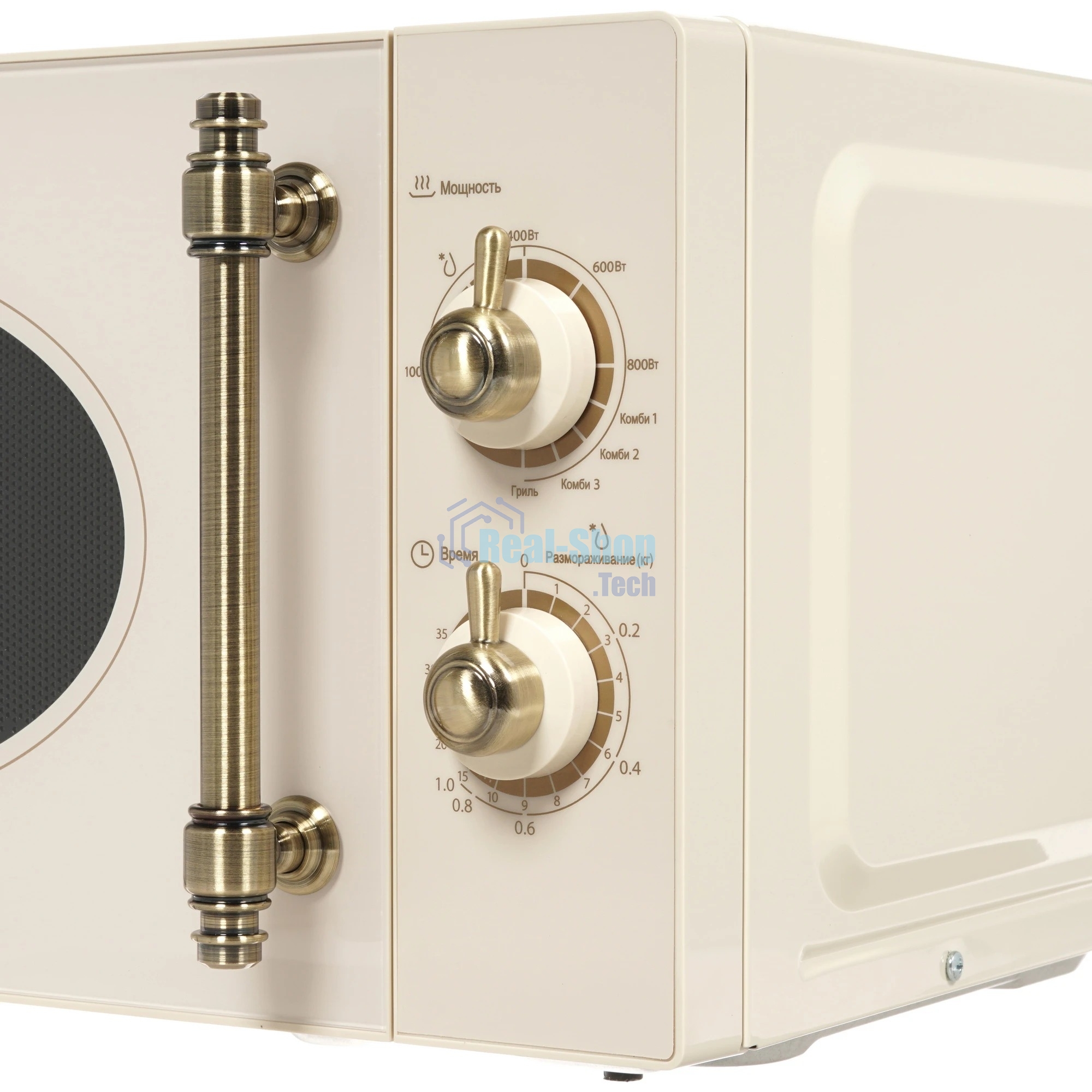 Микроволновая печь Midea MG820CJ9-I2 бежевый, 20 л, 800 Вт, переключатели - поворотный механизм