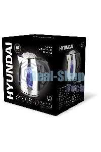 Чайник электрический Hyundai HYK-S2402 1.7л. 2200Вт серебристый матовый/черный (корпус: нержавеющая сталь)