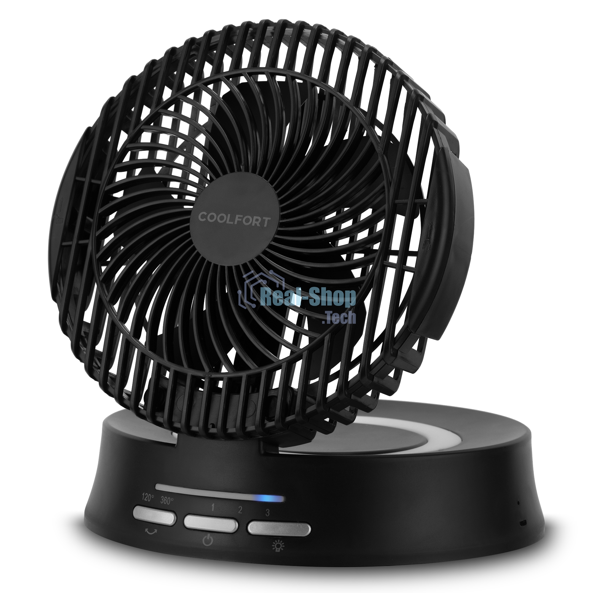 Вентилятор настольный Coolfort CF-2000 скоростей:3 черный