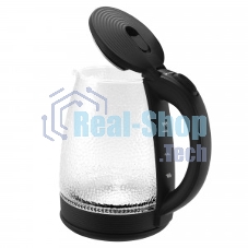 Чайник электрический Vitek VT-7003 1.7 л, 2200 Вт, стекло, черный