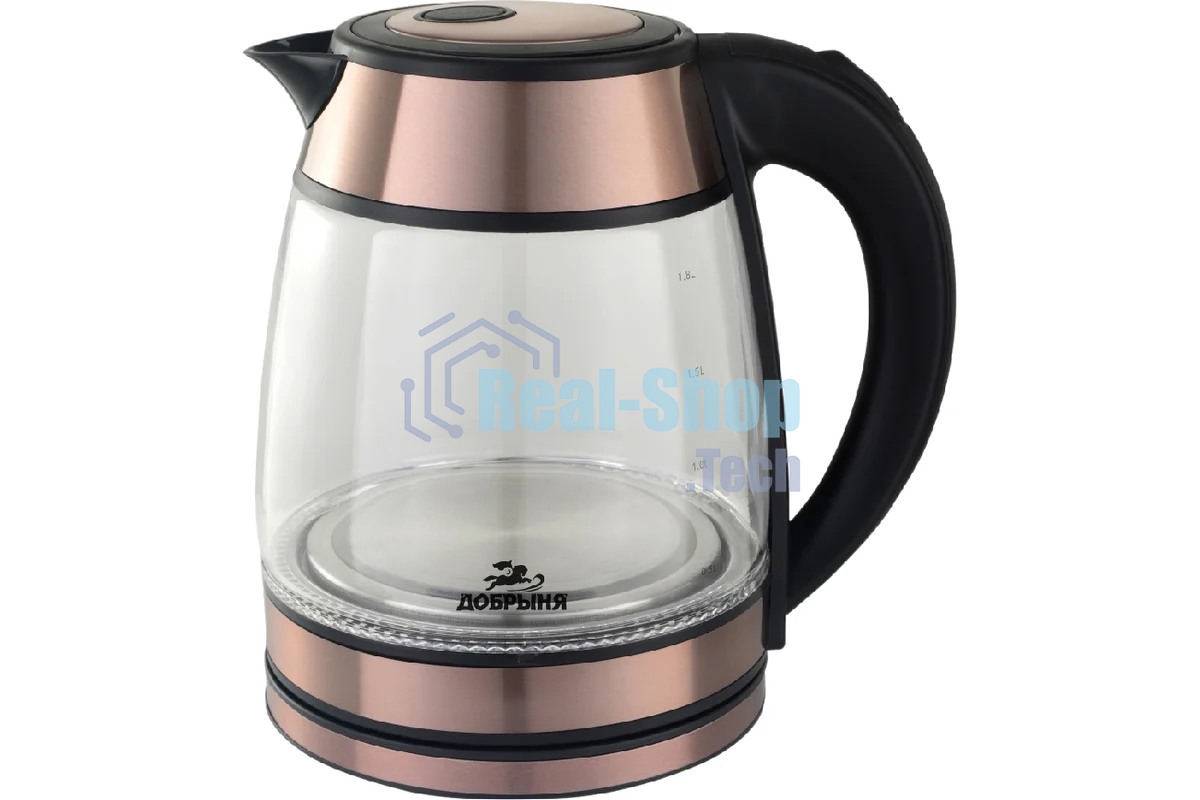 Чайник электрический Добрыня DO-1262 медь, 1,8л, 1,8кВт