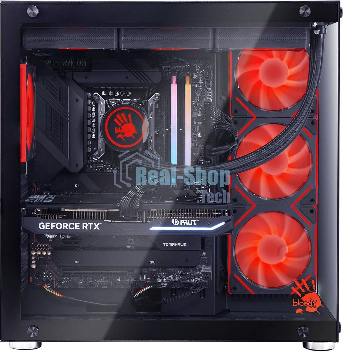 Компьютер Bloody BD-PC CZ79C3 MT i7 14700KF (3.4) 64Gb SSD 1Tb RTX 5070Ti 16Gb Win 11H 64 2.5xGbitEth 850W черный (RUS) (2129080)
