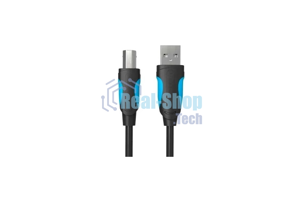 Кабель Vention USB 2.0 AM/BM - 3 м. черный VAS-A16-B300