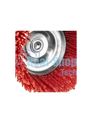 Щетка для дрели Denzel 75 мм, чашка, со шпилькой, нейлоновая щетина