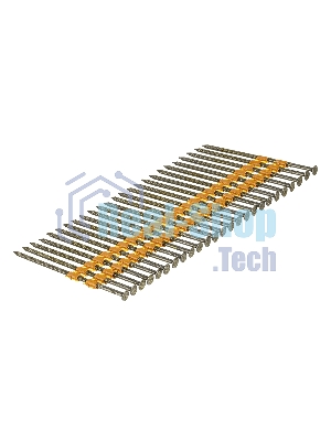 Гвозди Denzel для пнев. нейлера (крашен.), длина - 90 мм, диам. - 3,05 мм, 2000 шт.