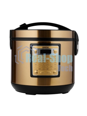 Мультиварка Centek CT-1495 Ceramic черный/золотистый, 5.0 л, 900 Вт, кнопки, 42 программы