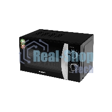 Микроволновая печь Kraft KF20MW7B-202M черный, 20 л, 700 Вт, переключатели - поворотный механизм