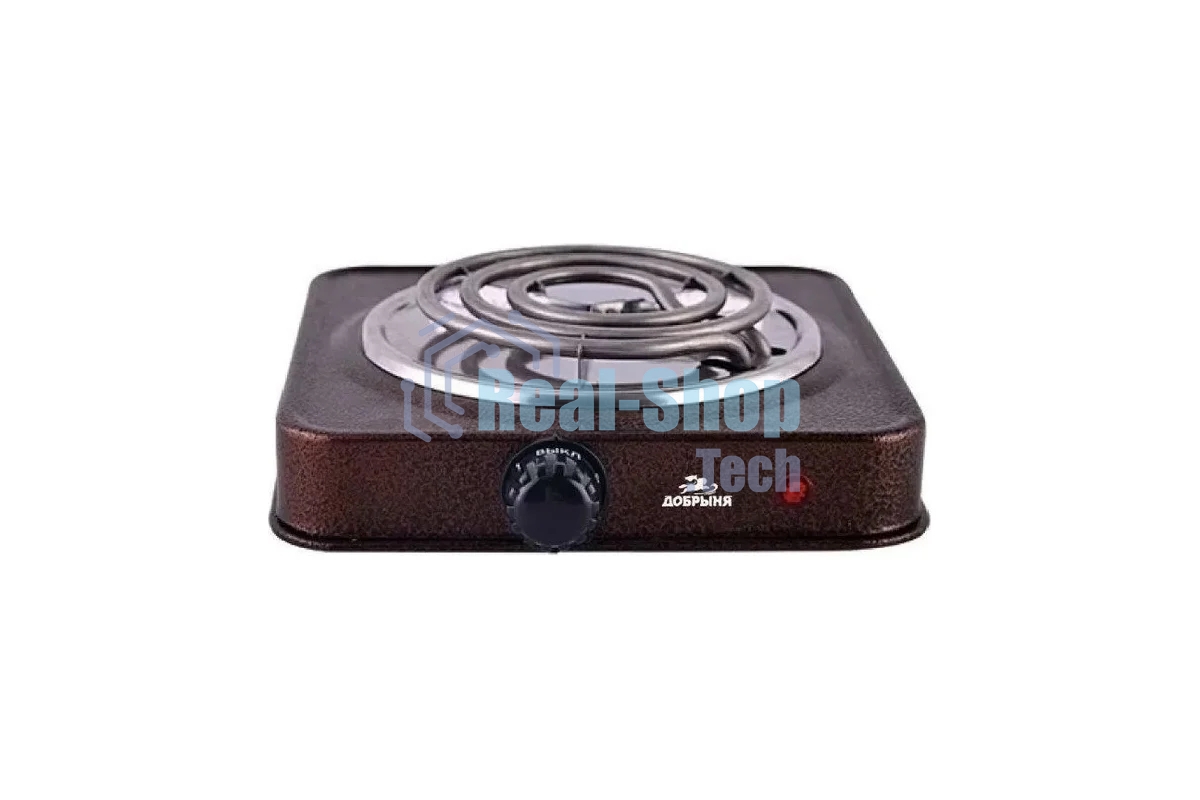 Плита настольная (1 конф) Добрыня DO-2205 корич.(1000Вт) спираль х12 Мощность: 1000 ВтНапряжение 220 В, 50 Гц5 режимов нагреваДиаметр конфорки: 15 смЗащита от перегреваСветовой индикатор работыРезиновые ножки