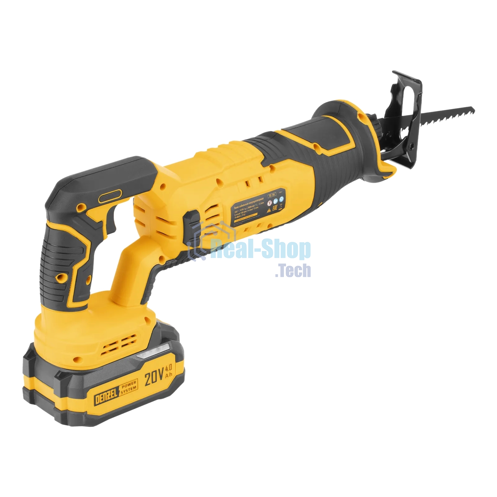 Пила сабельная Denzel RS-180 аккумуляторная Li-Ion, 20 В