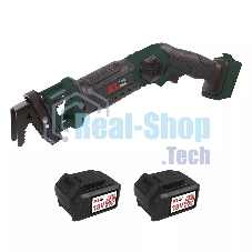 Профессиональная сабельная аккумуляторная пила KLPRO KLBTK18-50 (18В, Li-ion-2шт 5,0А·ч, ЗУ 4,5А 2200об/мин)