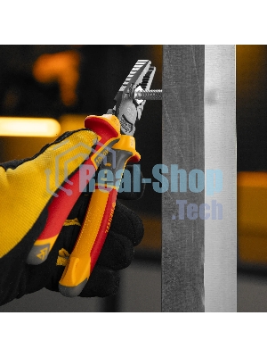 Плоскогубцы комбинированные Denzel диэлектрические трехкомпонентные рукоятки до 1000 В, 180 мм