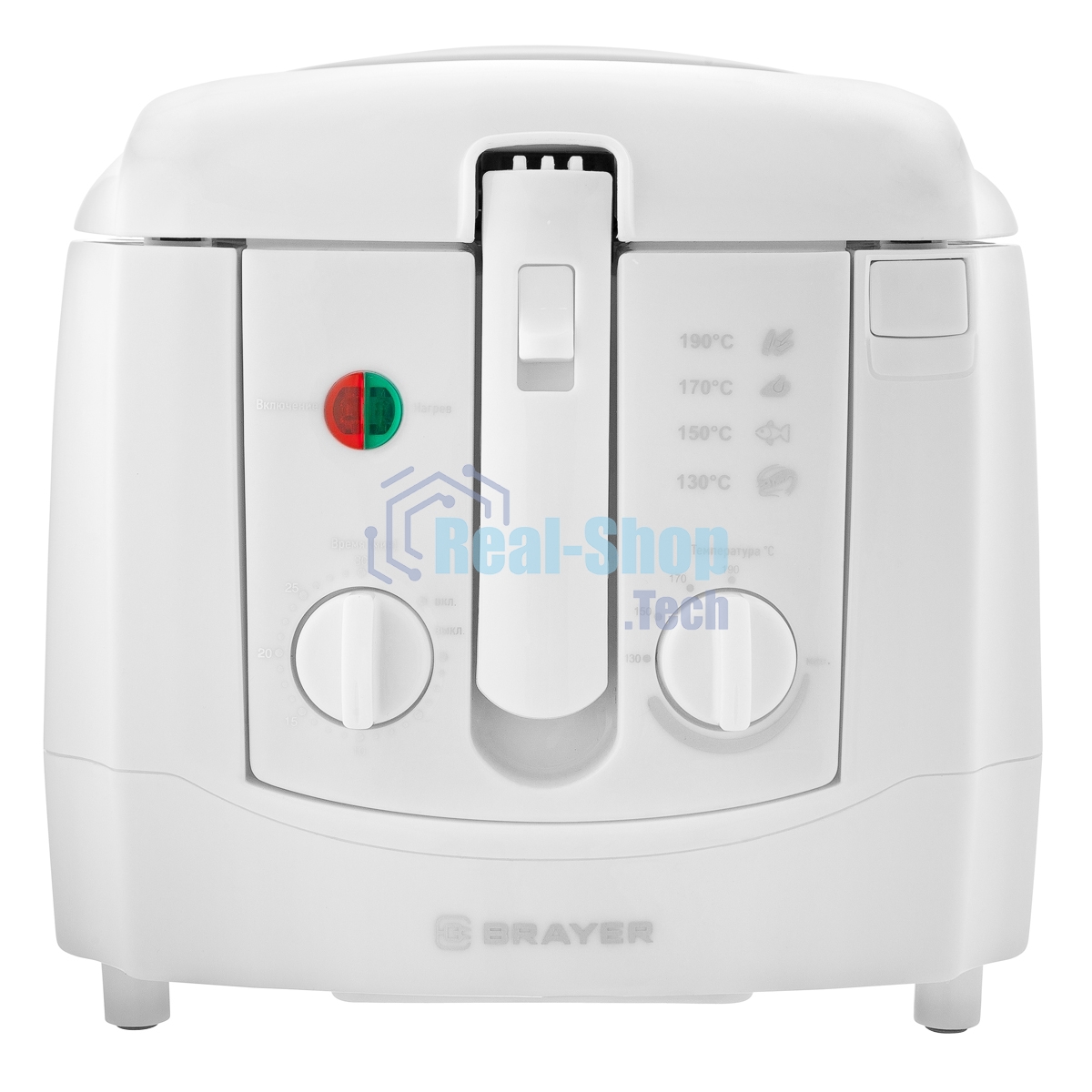 Фритюрница BRAYER BR2830 белый, 1800 Вт, 3 л, 0.6 кг, съёмная чаша