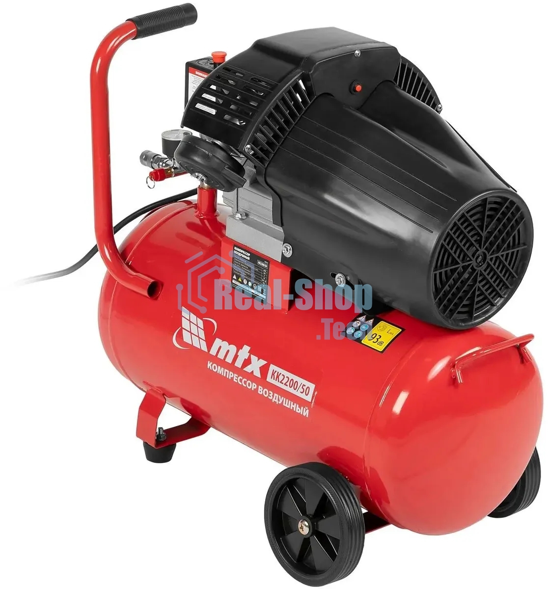 Компрессор воздушный MTX КК-2200/50, 2,2 кВт, 350 л/мин, 50 л, прямой привод, масляный
