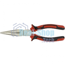 Длинногубцы Matrix NICKEL 17168 200 мм, прямые никелированные, двухкомпонентные рукоятки