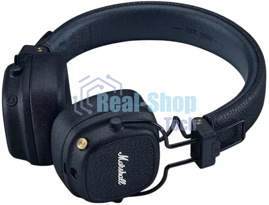 Беспроводные/проводные наушники Marshall Major V синий, накладные, Bluetooth + проводной, беспроводная зарядка, до 100 ч