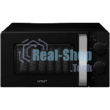 Микроволновая печь Vitek VT-MW1020 черный, 20 л, 700 Вт, переключатели — поворотный механизм