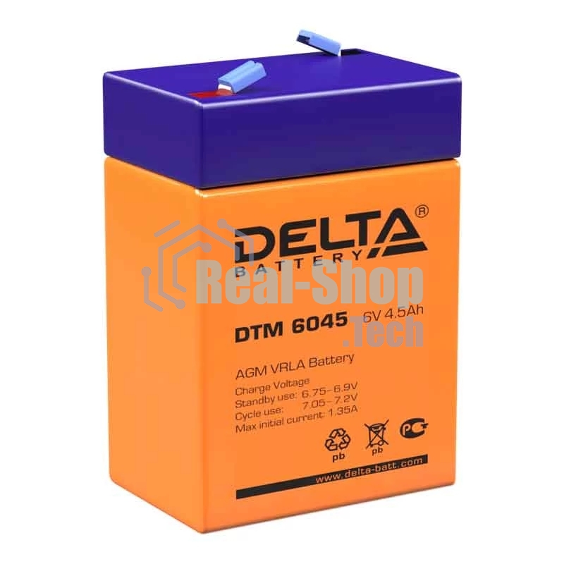 Батарея для ИБП Delta DTM 6045 (6V 4.5Ah)