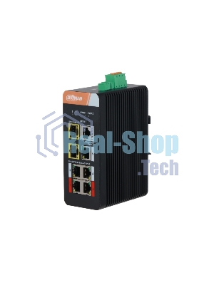 Коммутатор Dahua DH-IS4207-4GT-120 5G 2SFP 4PoE 120W неуправляемый