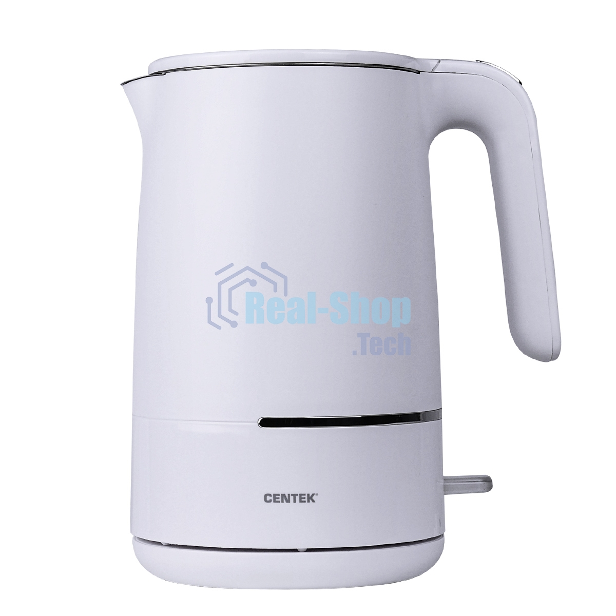 Чайник электрический Centek CT-1012 (белый) 1.5л, 2200Вт, двойные стенки, бесшовная колба, эффект термоса