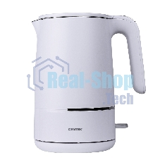Чайник электрический Centek CT-1012 (белый) 1.5л, 2200Вт, двойные стенки, бесшовная колба, эффект термоса