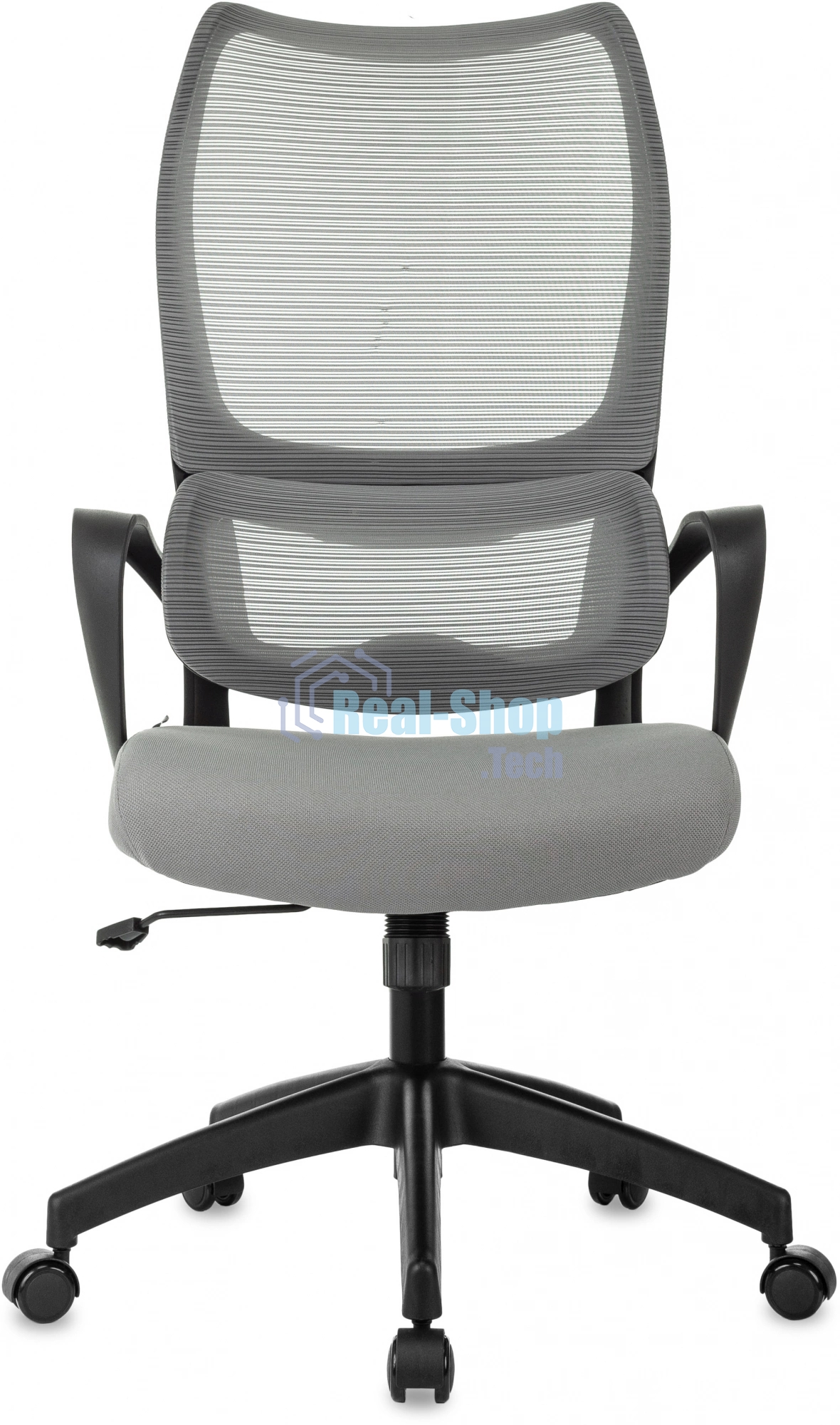 Кресло руководителя Бюрократ Sigma 2 серый, сетка/ткань, крестов. пластик