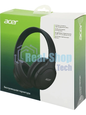 Беспроводные/проводные наушники Acer OHR304 черный, полноформатные, Bluetooth + проводной, активное шумоподавление, до 16 ч