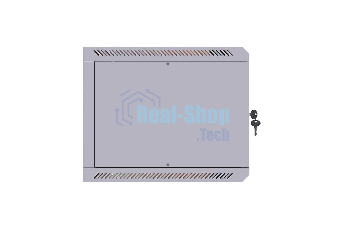 Шкаф коммутационный Suprlan (05-1093) настенный 12U 600x450 мм пер. дв. стекл направл. под закл. гайки 70 кг RAL 7035 385 мм 19 кг 500 мм