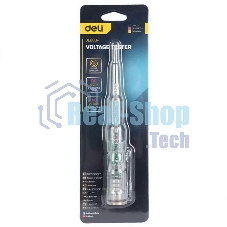 Индикаторная отвертка-тестер напряжения светодиодная Deli DL8004 12-250 В