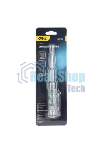 Индикаторная отвертка-тестер напряжения светодиодная Deli DL8004 12-250 В