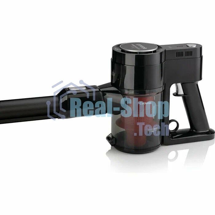 Пылесос вертикальный Gorenje SVC216FMLBKII черный, питание от аккумулятора, 121 Вт, уборка сухая, пылесборник 0.5 л, работа от АКБ max - 45 мин